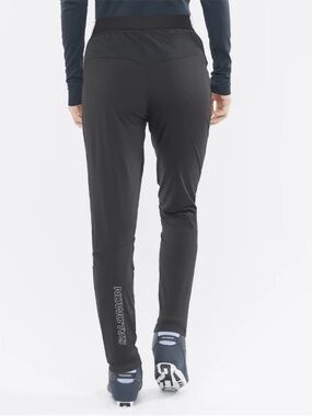 Salomon Black Women's Lightweight Shell Technical Pants with Reflective Piping